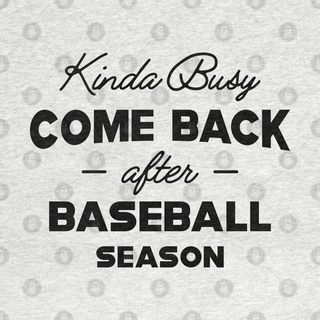 Baseball - Kinda busy come back after baseball season by KC Happy Shop